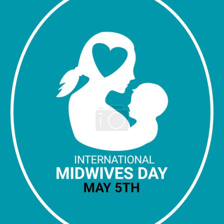 Photo for International Midwives Day. May 5Th. Template for background, banner, card, poster with text inscription. illustration. - Royalty Free Image
