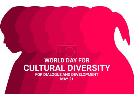 Téléchargez les photos : Journée mondiale de la diversité culturelle pour le dialogue et le développement. 21 mai. illustration. Convient pour carte de vœux, affiche et bannière - en image libre de droit
