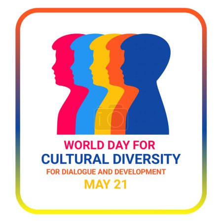 Téléchargez les photos : Journée mondiale de la diversité culturelle pour le dialogue et le développement. 21 mai. illustration. Affiche de vacances - en image libre de droit