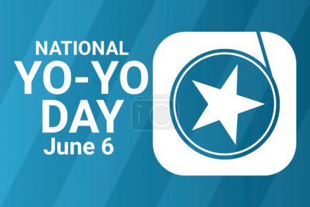Photo for National Yo - Yo Day. June 6. illustration Suitable for greeting card, poster and banner - Royalty Free Image