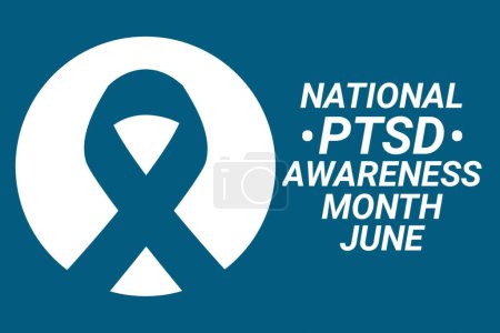 National PTSD Awareness Month. June. Holiday concept. Template for background, banner, card, poster with text inscription. illustration