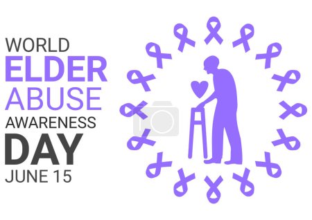 Photo for World Elder Abuse Awareness Day. June 15. illustration Suitable for greeting card, poster and banner. - Royalty Free Image