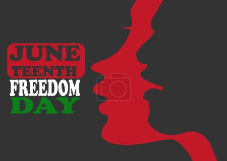 Téléchargez les illustrations : Juneteenth Freedom Day Vector Illustration. Convient pour carte de vœux, affiche et bannière. - en licence libre de droit