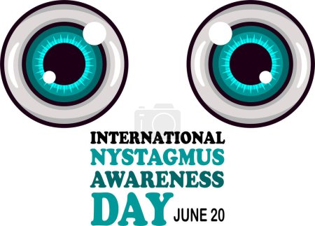 Illustration for International Nystagmus Awareness Day. June 20. vector illustration Suitable for greeting card, poster and banner. - Royalty Free Image