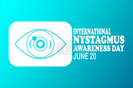 Illustration for International Nystagmus Awareness Day. June 20. Holiday concept. Template for background, banner, card, poster with text inscription. Vector illustration - Royalty Free Image