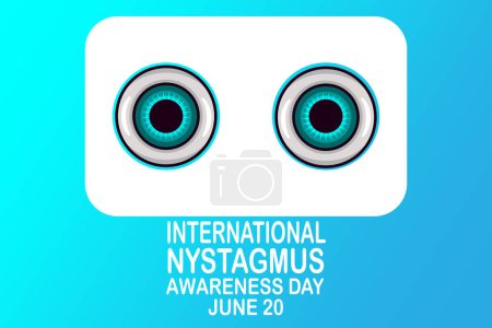Illustration for International Nystagmus Awareness Day vector illustration. June 20. Suitable for greeting card, poster and banner. - Royalty Free Image