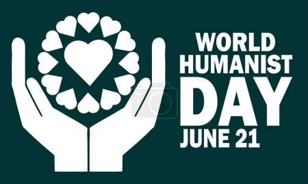 Illustration for World Humanist Day. June 21. Vector Illustration Suitable for greeting card poster and banner - Royalty Free Image