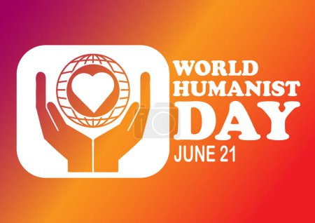 Illustration for World Humanist Day. June 21. Vector illustration. Suitable for greeting card, poster and banner - Royalty Free Image