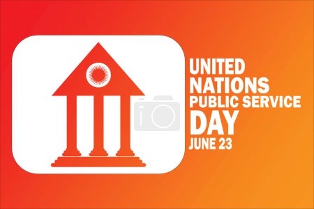 Illustration for United Nations Public Service Day. June 23.Vector Illustration. Suitable for greeting card, poster and banner - Royalty Free Image