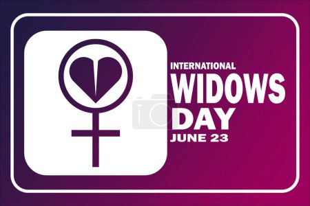 Illustration for International Widows' Day. July 23. Holiday concept. Template for background, banner, card, poster with text inscription. vector illustration - Royalty Free Image