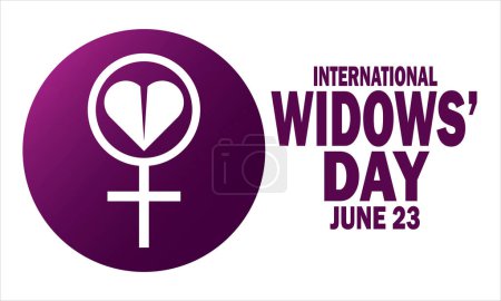 Illustration for International Widows Day. July 23. Holiday concept. Template for background, banner, card, poster with text inscription. Vector illustration. - Royalty Free Image