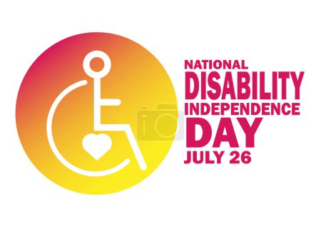 National Disability Independence Day Vector Illustration. 26. Juli. Geeignet für Grußkarte, Poster und Banner