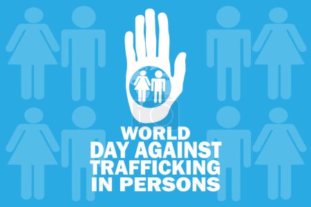 Illustration for World Day Against Trafficking In Persons Vector Illustration. Suitable for greeting card, poster and banner - Royalty Free Image
