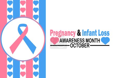 Schwangerschaft & Infant Loss Awareness Monat Oktober. Vektorillustration. Geeignet für Grußkarte, Poster und Banner