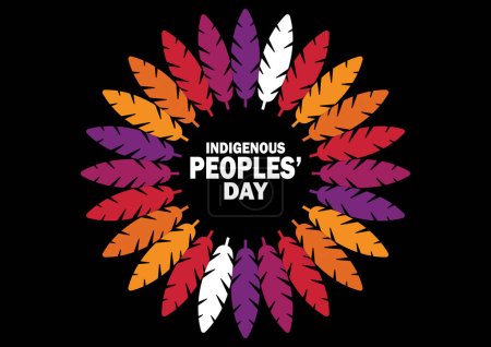 Tag der indigenen Völker Vector Template Design Illustration. Geeignet für Grußkarte, Poster und Banner