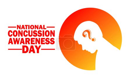 Illustration for National Concussion Awareness Day. Vector Illustration Suitable for greeting card, poster and banner - Royalty Free Image