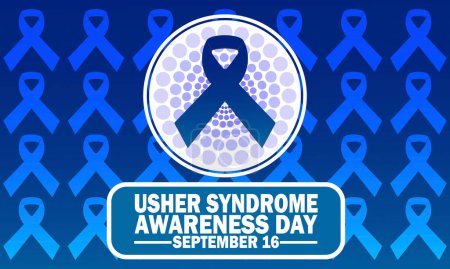 Illustration for Usher Syndrome Awareness Day Vector illustration. September 16. Holiday concept. Template for background, banner, card, poster with text inscription - Royalty Free Image