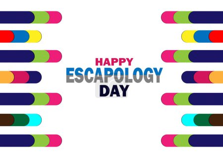 Illustration for Happy Escapology Day. Holiday concept. Template for background, banner, card, poster with text inscription. Vector illustration. - Royalty Free Image