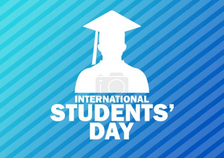 Illustration for International Students Day. Vector illustration. Suitable for greeting card, poster and banner - Royalty Free Image