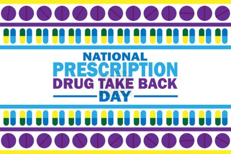 Illustration for National Prescription Drug Take back Day Vector Template Design Illustration. Suitable for greeting card, poster and banner - Royalty Free Image