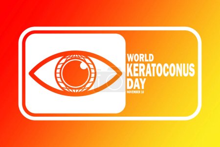Illustration for World Keratoconus Day vector illustration. November 10. Suitable for greeting card, poster and banner. - Royalty Free Image