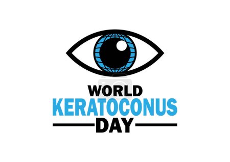 Illustration for World Keratoconus Day. Holiday concept. Template for background, banner, card, poster with text inscription. Vector illustration. - Royalty Free Image