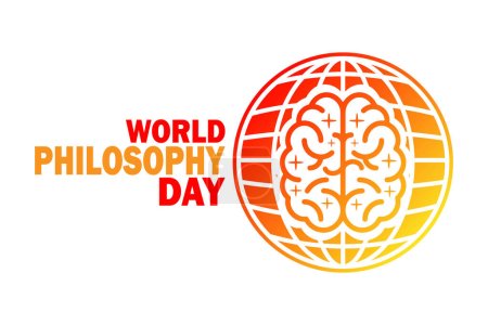 Illustration for World Philosophy Day Vector illustration. Holiday concept. Suitable for greeting card, poster and banner. - Royalty Free Image
