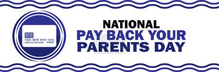 Illustration for National pay back your parents day. Holiday concept. Template for background, banner, card, poster with text inscription. Vector illustration. - Royalty Free Image