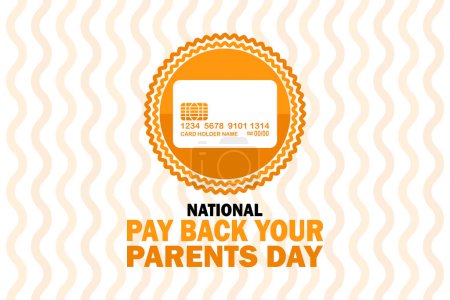 Illustration for National pay back your parents day Vector illustration. Holiday concept. Template for background, banner, card, poster with text inscription. - Royalty Free Image