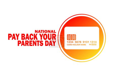 Illustration for National pay back your parents day Vector illustration. Suitable for greeting card, poster and banner - Royalty Free Image