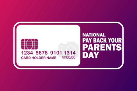 Illustration for National pay back your parents day. Vector illustration. Suitable for greeting card, poster and banner - Royalty Free Image