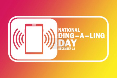 Ilustración de Día Nacional de Ding A Ling. Ilustración vectorial. Adecuado para tarjeta de felicitación, póster y pancarta - Imagen libre de derechos