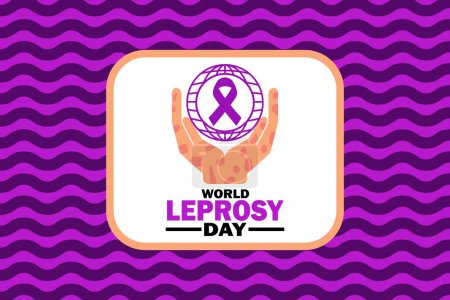 Illustration for World Leprosy Day. Holiday concept. Template for background, banner, card, poster with text inscription. Vector illustration - Royalty Free Image
