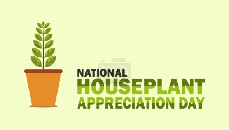 Illustration for National Houseplant Appreciation Day Vector illustration. Suitable for greeting card, poster and banner. - Royalty Free Image