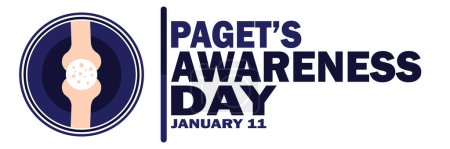 Illustration for Paget's Awareness Day. Vector illustration. January 11. Holiday concept. Template for background, banner, card, poster with text inscription. - Royalty Free Image
