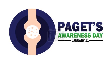 Illustration for Paget's Awareness Day. Vector illustration. January 11. Suitable for greeting card, poster and banner. - Royalty Free Image