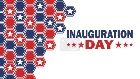 Illustration for Inauguration Day. Holiday concept. Template for background, banner, card, poster with text inscription. Vector illustration - Royalty Free Image