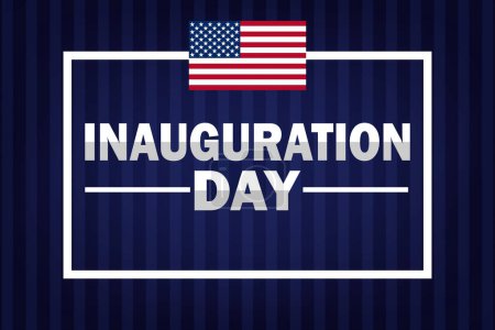 Illustration for Inauguration Day Vector illustration. Holiday concept. Template for background, banner, card, poster with text inscription. - Royalty Free Image