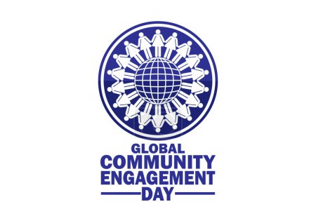 Illustration for Global Community Engagement Day. Vector illustration. Modern Background for poster, banner, greeting card. - Royalty Free Image