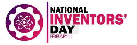 Illustration for National Inventors' Day Vector illustration. February 11. Suitable for greeting card, poster and banner. - Royalty Free Image