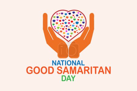 Illustration for National Good Samaritan Day. Suitable for greeting card, poster and banner, wallpaper. - Royalty Free Image
