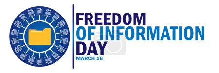 Ilustración de Día de la Libertad de Información. Adecuado para tarjeta de felicitación, póster y pancarta. - Imagen libre de derechos