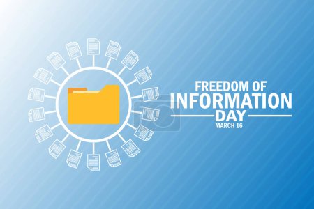 Illustration for Freedom Of Information Day wallpaper with typography. Freedom Of Information Day, background - Royalty Free Image