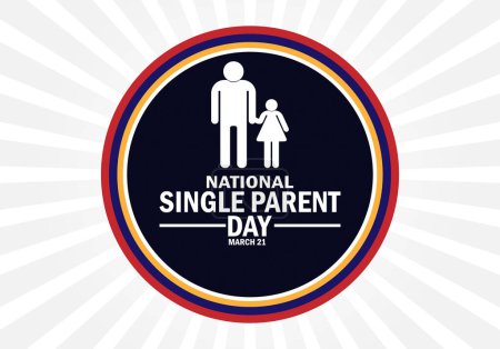 National Single Parent Day. Holiday concept. Template for background, banner, card, poster with text inscription