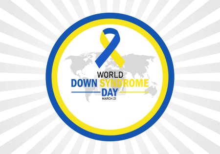 Welttag des Down-Syndroms. Ferienkonzept. Vorlage für Hintergrund, Banner, Karte, Plakat mit Textinschrift