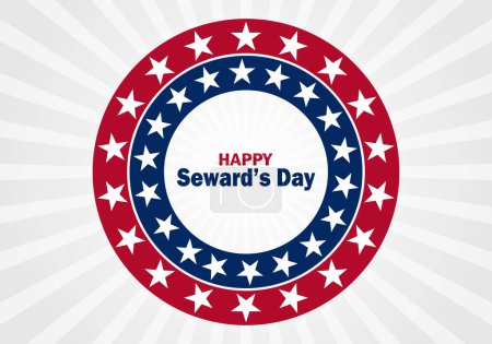 Happy Seward 's Day Tapete mit Typografie. Happy Seward 's Day, Hintergrund