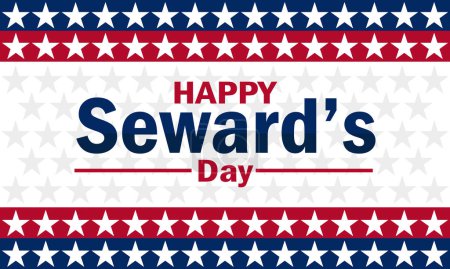 Feliz Día de Seward. Concepto de vacaciones. Plantilla para fondo, banner, tarjeta, póster con inscripción de texto