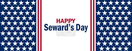 Happy Seward 's Day Tapete mit Formen und Typografie. Happy Seward 's Day, Hintergrund