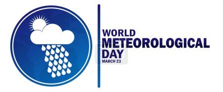 World Meteorological Day. Suitable for greeting card, poster and banner.