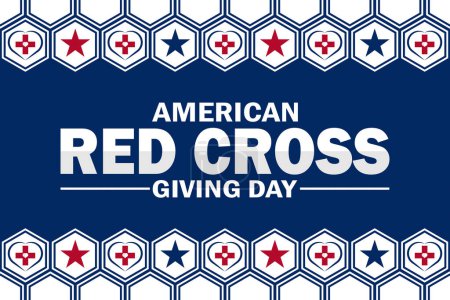 American Red Cross Giving Day. Vector illustration. Suitable for greeting card, poster and banner.